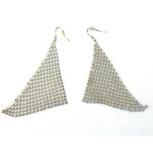 Earrings Mesh Lightweight Dangle Liquid Mesh Metal